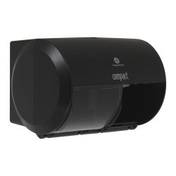 Compact® by GP PRO 2-Roll Coreless High-Capacity Toilet Paper Dispenser, Black, 1 Dispenser