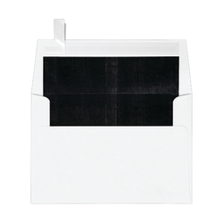 Lux Foil Lined Invitation Envelopes With Peel And Press Closure 4 14 X 6 14 Whiteblack Pack Of 250 Office Depot