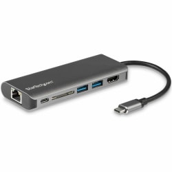 Startech Com Usb C Multiport Adapter With Sd Card Reader Power Delivery 4k Hdmi Gbe 2 X Usb 3 0 Ports Usb C Adapter Usb C Hub Add More Connectivity To Your Macbook Or