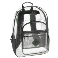 green clear backpack