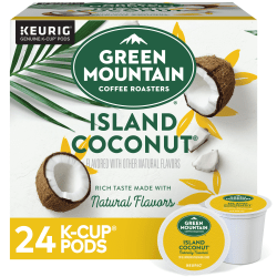 Green Mountain Coffee® Single-Serve Coffee K-Cup®, Island Coconut, Carton Of 24