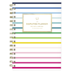 Simplified by Emily Ley for AT-A-GLANCE® Academic 2025-2026 Weekly Monthly Planner, Happy Stripe, Small, 5 1/2&quot; x 8 1/2&quot;
