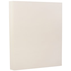 JAM Paper® Cover Card Stock, 8 1/2" x 11", 80 Lb, Strathmore Natural White Wove, Pack Of 50 Sheets