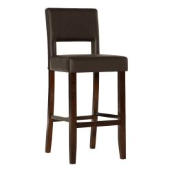 Linon Home Decor Products Hendry Bar Stool Dark Brownespresso
