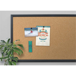 Photo 1 of CRACKED BOARD**U Brands Cork Bulletin Board, 36" x 24", Aluminum Frame With Black Finish