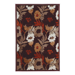 Linon Kymm Area Rug Marcie Brownred Office Depot
