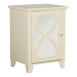 Linon Home Decor Products Addy 1 Door 20 W Small Cabinet Cream