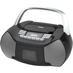 Naxa Portable CDCassette Boombox 1 x Disc 2.40 W Silver Black CD