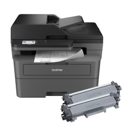 Brother MFC-L2820DW XL Wireless Compact Monochrome All-in-One Laser Printer with up to 4,200 pages of toner included