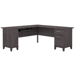 Bush Business Furniture Somerset 72&quot;W L-Shaped Corner Desk, Storm Gray, Standard Delivery