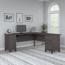 Bush Business Furniture Somerset 72&quot;W L-Shaped Corner Desk, Storm Gray, Standard Delivery