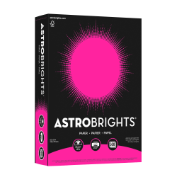 Astrobrights® Color Multi-Use Printer &amp; Copy Paper, 1 Ream, Fireball Fuchsia, Letter (8.5" x 11"), 500 Sheets Per Ream, 24 Lb, 94 Brightness