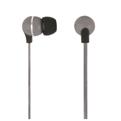 Ativa Plastic Earbud Headphones Gray  Office Depot