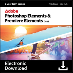 Adobe PHSP &amp; PREM Elements 2025, 3 Year Term, Mac &amp; Windows, Download