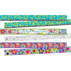 Barker Creek Double Sided Borders 3 x 35 Floral 12 Strips Per Pack Set ...