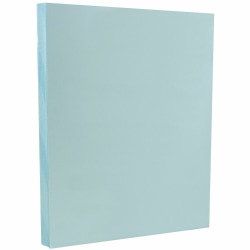 JAM Paper® Vellum Bristol Card Stock, Pool Blue, Letter (8.5&quot; x 11&quot;), Pack Of 50