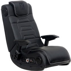 Photo 1 of (TORN LEATHER) Ace X Rocker Pro Series H3 Wireless 4.1 Audio Video Gaming Chair, Black