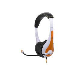 Avid Education Ae 36 Headset With Noise Cancelling Microphone And 3 5mm Plug Orange 6 Ft Cable Noise Cancelling Microphone Black Orange Item Not In Retail Packaging Office Depot