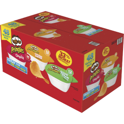 Pringles Crisps Grab &lsquo;N Go Variety Pack, Case Of 48 Containers