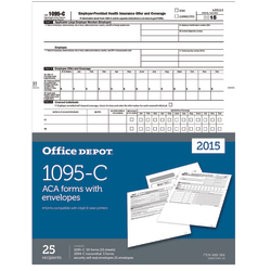 Office Depot Brand 1095 C Affordable Care Act Reporting Forms For Employees Or Irs 8 1 2 X 11