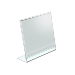 Azar Displays Acrylic L Shaped Sign Holders 3 12 x 5 Clear Pack Of 10 ...