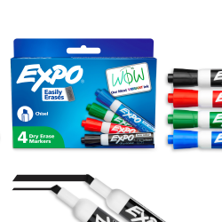 Expo Low Odor Dry Erase Markers Chisel Point Assorted Colors Pack Of 4 Office Depot Marker pen whiteboard, markers s, pencil, website png. expo low odor dry erase markers chisel point assorted colors pack of 4 item 497735