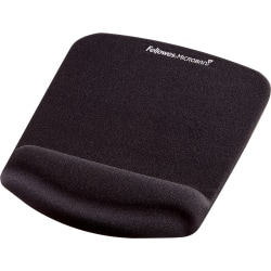 Fellowes® PlushTouch&trade; Mouse Pad With Wrist Rest, Black