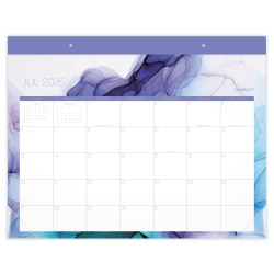 Cambridge® Aqueous Academic 2025-2026 Monthly Desk Pad Calendar, Standard, 21 3/4&quot; x 17&quot;