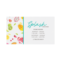 Custom Full-Color Raised Print Standard White Business Cards, Square Corners, 1-Side, Box Of 250