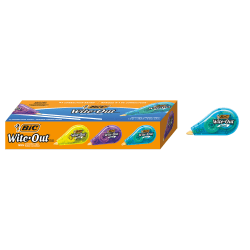 BIC Wite Out Mini Correction Tape, White, Pack Of 12 Dispensers