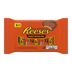 Reeses Peanut Butter Cups 1.5 Oz 6 Packs Per Bag Pack Of 2 Bags ...