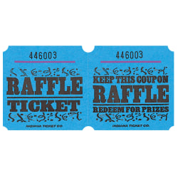 Amscan Raffle Roll Blue1000 Tickets - Office Depot