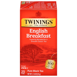 Twinings® English Breakfast Tea Bags, 25/Box