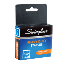 Swingline® Heavy-Duty Staples, 3/4&quot;, Box Of 1,000