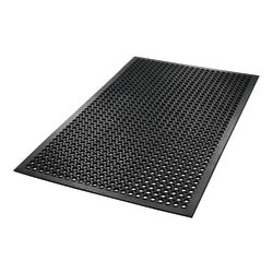 Crown SafeWalk Light Antifatigue Drainage Mat 36 x 60 Black - Office Depot