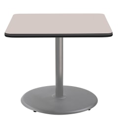 National Public Seating Square Caf&eacute; Table, Round Base, 30&quot;H x 36&quot;W x 36&quot;D, Gray Nebula/Gray
