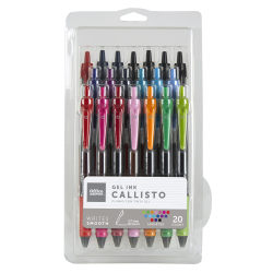 Office Depot Brand Callisto Retractable Gel Ink Pens Medium Point 0 7 Mm Visible Ink Supply Assorted Fashion Ink Colors Pack Of 20 Office Depot