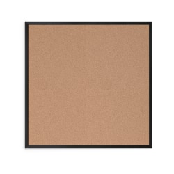 U Brands Cork Bulletin Board 36 X 36 Black Aluminum Frame Office