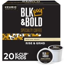 Green Mountain Coffee Black &amp; Bold Rise &amp; Grind Coffee Keurig K Cup Pods, Single Serve, 20 K Cup Pods