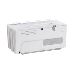 Mind Reader Acrylic 3-Tier Desktop Mail Sorter, 4"H x 4"W x 7"D, Clear