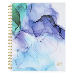Cambridge® Aqueous Academic 2025-2026 Weekly Monthly Planner, Large, 8 1/2&quot; x 11&quot;