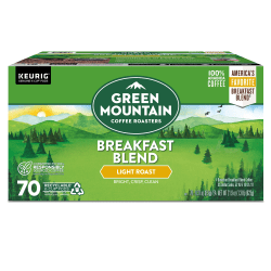 Green Mountain Coffee® Roasters Keurig® Single-Serve K-Cup® Pods, Breakfast Blend, Light Roast, Pack Of 70 Pods