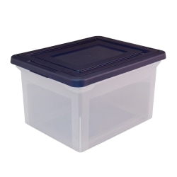 Really Useful Box Plastic Storage Container With HandlesLatch Lid 28 x 17  516 x 12 14 Clear - Office Depot