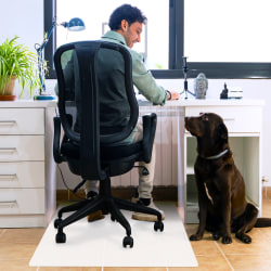 Floortex® Cleartex® Polypropylene Rectangular Anti-Slip Chair Mat, Hard Floors, 29&quot; x 46&quot;, White
