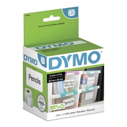 DYMO® LabelWriter® Multipurpose Labels, 30334, 2 1/4&quot; x 1 1/4&quot;, White, Roll Of 1,000