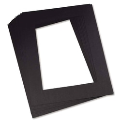 Pacon Pre Cut Mat Frames 12 X 18 Black Set Of 12 Frames Office Depot