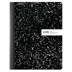 Office Depot&reg; Brand Composition Book, 7-1/2&quot; x 9-3/4&quot;, Wide Ruled, 100 Sheets, Black/White