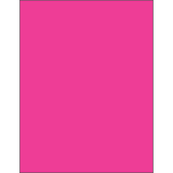Office Depot Brand Labels LL185PK Rectangle 8 12 x 11 Fluorescent Pink ...