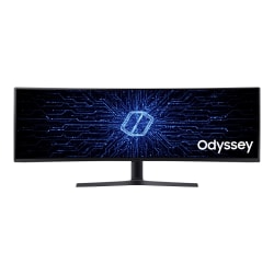 Samsung Chg90 49 Curved Screen Qled Lcd Monitor Hdmi Displayport C49hg90dmn Office Depot