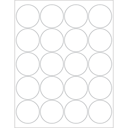 Office Depot Brand Glossy Circle Laser Labels LL302 2 White Case Of ...